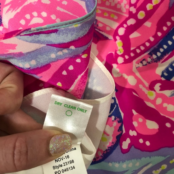 Lilly Pulitzer Jackie Silk Shift Dress in “Oh My Guava” Size Medium - Picture 3 of 7